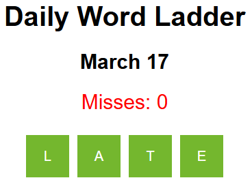 Daily Word Ladder